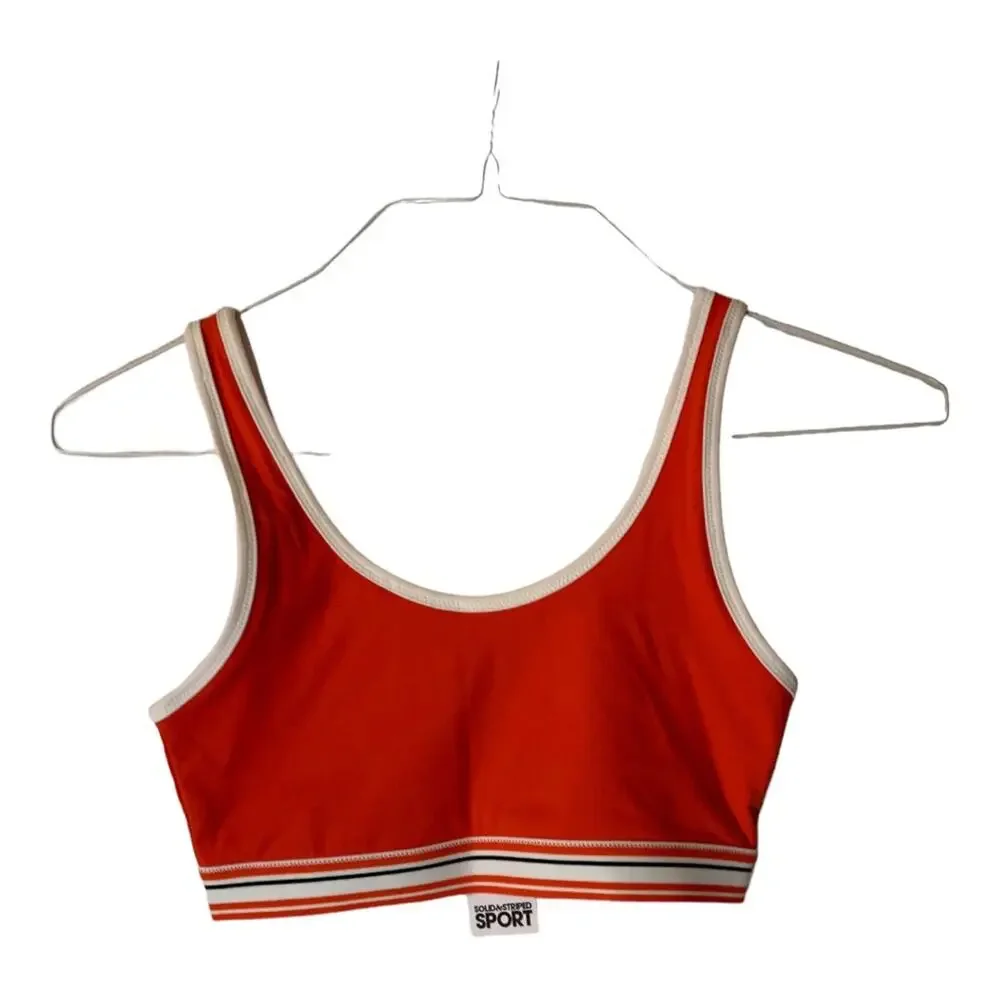 Solid & Striped womens small high tide sports bra set workout lulu gym new
